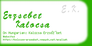 erzsebet kalocsa business card